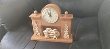 Vintage United Clock Company Electric Fireplace Table Shelf Mantle Clock Working picture