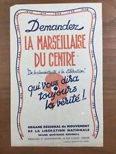 La Marseillaise du Centre Limoges 1944 Limousin Liberation Press Resistance picture