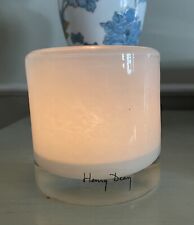 HENRY DEAN Heavy Glass Candle Holder Votive White 3-1/4