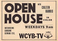 1972 WCYB VIRGINIA TV AD~COLLEEN HARRIS hosts OPEN HOUSE Cooking & Sewing picture