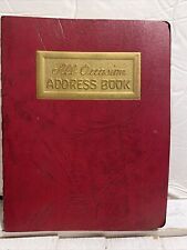 Vtg 1947 maroon leatherette Address Book by Walter P Phillips, Newton Mass. NOS picture