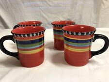 Gibson Elite Pueblo Springs Set of 4 Large Coffee Tea Mugs Multi Color picture