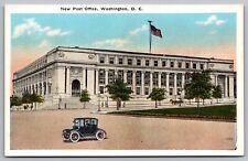 New Post Office Washington DC Street View American Flag Government UNP Postcard picture