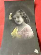 Antique 1900 Postcard RPPC GIRL VICTORIAN CURLS Gorgeous picture