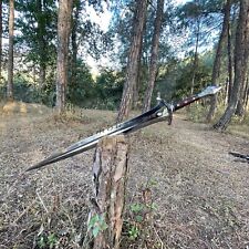 25 Inch Functional & Sharpened Viking Sword for Hunting-Razor Sharp Handmade picture