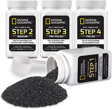 NATIONAL GEOGRAPHIC Rock Tumbler Grit and Polish Refill Kit - Tumbling Grit Medi picture
