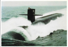 USS OHIO (SSBN-726) ~ Submarine at Sea ~ 1980's Postcard ~ Made in USA  (#2184) picture