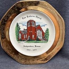 Zion Lutheran Church Independence Kansas Centennial Plate 1872 - 1972 picture