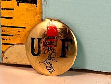 Vintage UF Hands with a Torch - Green Duck top fold button picture