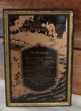 Antique P F Volland Reverse Painted Poem To Mother Mother of Mine Black Gold picture