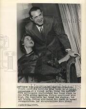 1955 Press Photo Millionaire Serge Rubinstein with Patricia Wray, New York picture