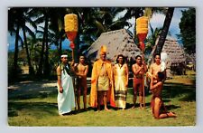 Honolulu HI- Hawaii, Aloha Week, King, Queen, And Court, Vintage c1958 Postcard picture