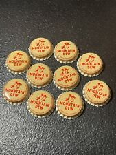 (10) MOUNTAIN DEW HILLBILLY SODA BOTTLE CAPS UNUSED CORK-LINED CROWN - NEW YORK picture