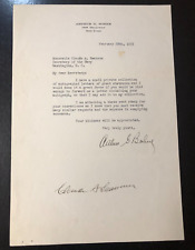 Claude Augustus Swanson Signed Letter Sec. of the Navy under President Roosevelt picture