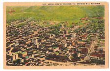 Roanoke Virginia c1940's aerial view downtown business district, Mill Mountain picture