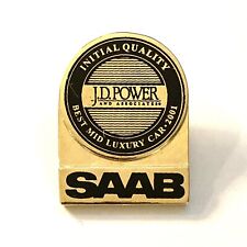 SAAB Enamel Pin Lapel Advertising J.D. Power Best Mid Luxury Car 2001 Vintage picture