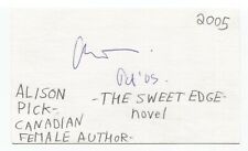 Alison Pick Signed 3x5 Index Card Autographed Signature Author Writer picture