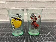 2 Bacardi Rum 1940s Historical Limited Edition Glass 150 Anniversary 1/4 2/4 picture