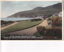 Vintage 1959 Newcastle England garden view mountains mourne sweep down to sea picture