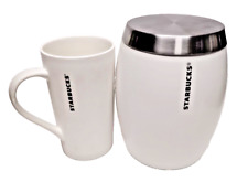 Combo of 2011 Starbucks Ceramic Canister and a 20oz Tall Mug picture