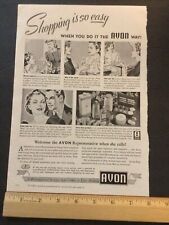 Avon Ad Clipping Original Vintage Magazine Print 1939 Shopping Is So Easy picture