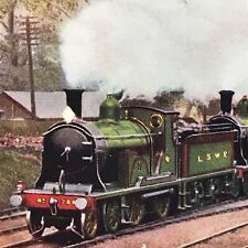 Raphael Tuck Bournemouth Express Train LSWR Locomotive Postcard London & SW Rail picture