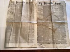 2 ORIGINAL newspapers CIVIL WAR  1864-65 Philadelphia Inquire Reconstruction picture