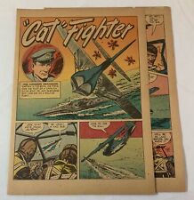 1947 four page cartoon story ~ JOHN ALEXANDER CRUICKSHANK ~ RAF Cat Fighter picture