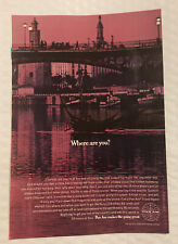 Vintage 1969 Pan Am Airlines Original Print Ad - Full Page - Where Are You? picture