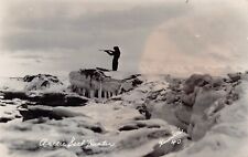 RPPC Polar Arctic Hunter Explorer Winter Circle Photo Postcard C57 picture