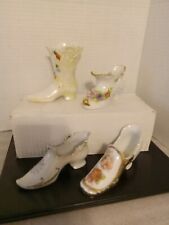Set Of 4 Vintage Porcelain PM German Shoes picture