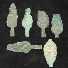 6 Ancient Near Eastern Luristan Bronze Spear Heads Arrowheads Circa 1200-800 BC picture