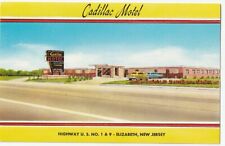 Cadillac Motel-Elizabeth, New Jersey NJ-vintage unposted postcard picture