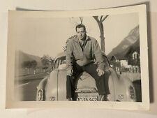 Vintage Photo Man Plymouth Desoto Custom Checked Jacket Roadside picture