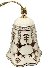 Lenox Florentine & Pearl Bell Christmas Ornament In Original Box Beautiful picture