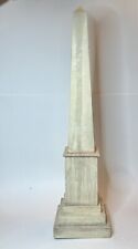 Huge 22” White Marble Obelisk. Vintage. Condition Issues.  picture