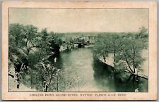 Postcard Looking Down Grand River; Winter; Painesville, Ohio 1910 Fb picture
