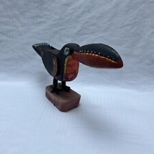 Wooden  Hand Carved and Painted Toucan - African Coastal picture