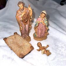 Vintage Holy Family 3 Piece Nativity Resin Figures Digiovanni Autom  picture