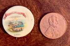 1896 Kansas Crest Pin Button Sweet Caporal Cigarette Whitehead & Hoag Co. picture