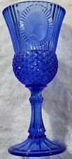 Vintage Avon Fostoria Washington Cobalt Blue Glass Goblet picture