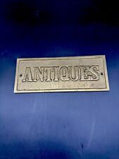Cast Iron Brass Colored Wall Sign Plaque 