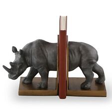 SPI Home Cast Aluminum Rhinoceros Bookends Rhino  7.5 Inches High picture