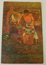 Vintage Mexico Postcard 1937 Fred Liebig Art Blacksmith picture