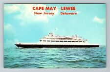 Cape May N.J.-Lewes DE. Luxury Passenger Vehicle Ferry Vintage Souvenir Postcard picture