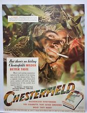 1943 U.S. Rangers Chesterfield Cigarettes Print Ad Man Cave Poster Art Deco 40's picture