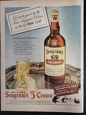 1942 Seagram's Five Crown Whiskey Print Advertising Body flavor Art LIFE L42A picture
