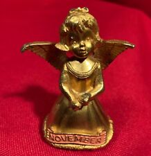 November Angel,Heavenly Gifts by Creed,24K Gold Plated Metal,Vintage,RT1 picture
