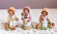 HOLLY HOBBIE (3) Vintage Figurines Miniatures Collection Series XII 1984 Spring picture