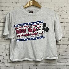 Vintage Mickey Unlimited Jerry Leigh size Large Cropped Tee Shirt 90’s Disney picture